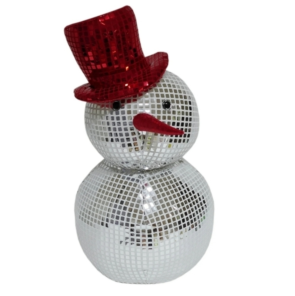 NWT Holiday Time large Christmas DISCO BALL snowman plush, 24 in long
